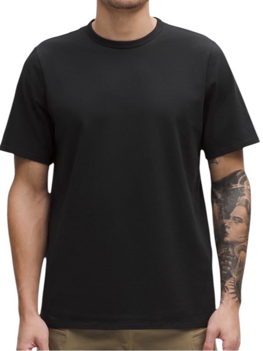 Lululemon Men’s Organic Cotton Classic Tee Faded Black Medium Crew Neck Casual